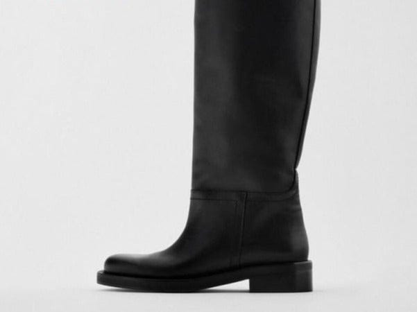 Knee High Warm Leather Boots - east2cart.uk