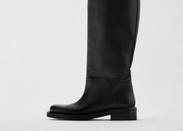 Knee High Warm Leather Boots - east2cart.uk