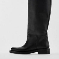 Knee High Warm Leather Boots - east2cart.uk