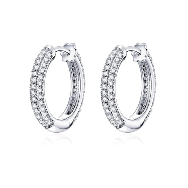 Sterling Silver Luxury Hoop Earrings - east2cart.uk