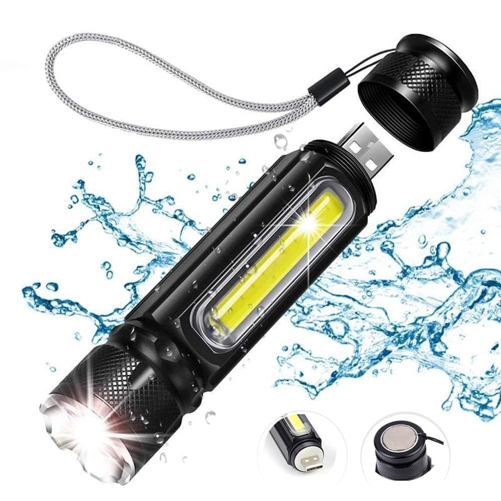 Built-in Battery LED Waterproof Flashlight