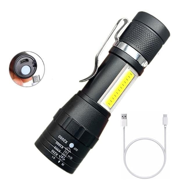 Built-in Battery LED Waterproof Flashlight