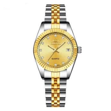 Golden Silver Classic Ladies Quartz Watch - east2cart.uk