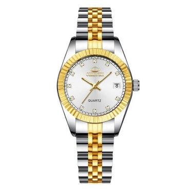 Golden Silver Classic Ladies Quartz Watch - east2cart.uk