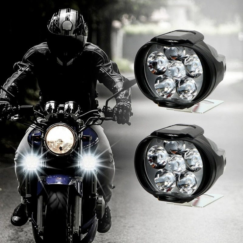 2pcs 6 LED Motorcycle Headlight