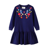 Long Sleeve Girls Fashion Party Frocks