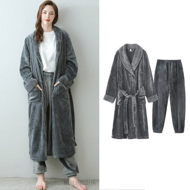 Plush Winter Long Bathrobe