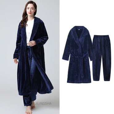 Plush Winter Long Bathrobe