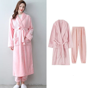 Plush Winter Long Bathrobe