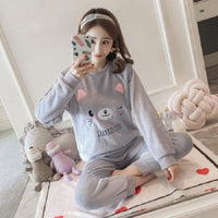 Girls Winter Warm Flannel Pyjamas
