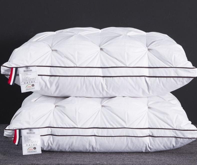 Five-Star Hotel Goose Feather White Pillow - east2cart.uk