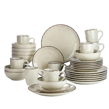 Vancasso Navia-MS 16/32/48-Piece Stoneware Ceramic Dinnerware Set with Dinner Plate,Dessert Plate,800ml Bowl, Mug Tableware Set - east2cart.uk