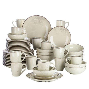 Vancasso Navia-MS 16/32/48-Piece Stoneware Ceramic Dinnerware Set with Dinner Plate,Dessert Plate,800ml Bowl, Mug Tableware Set - east2cart.uk