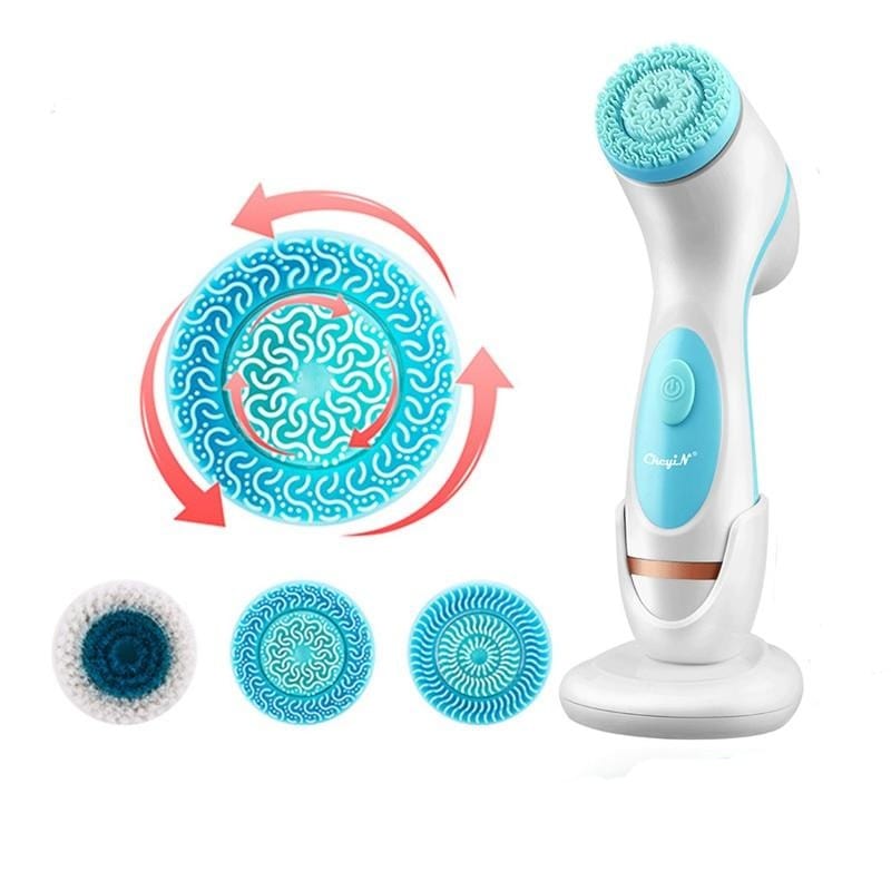 3 In 1 Electric Facial Deep Cleansing Silicone Brush - east2cart.uk