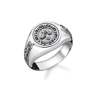 Signet Ring Cross Black,Europe Style Vintage Jewelry Fine Jewerly For Women Men,2021 Summer Fabulous Gift In 925 Sterling Silver - east2cart.uk