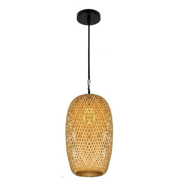 Hand-Woven Hanging Bamboo Lampshades