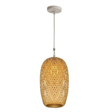 Hand-Woven Hanging Bamboo Lampshades