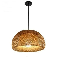 Hand-Woven Hanging Bamboo Lampshades