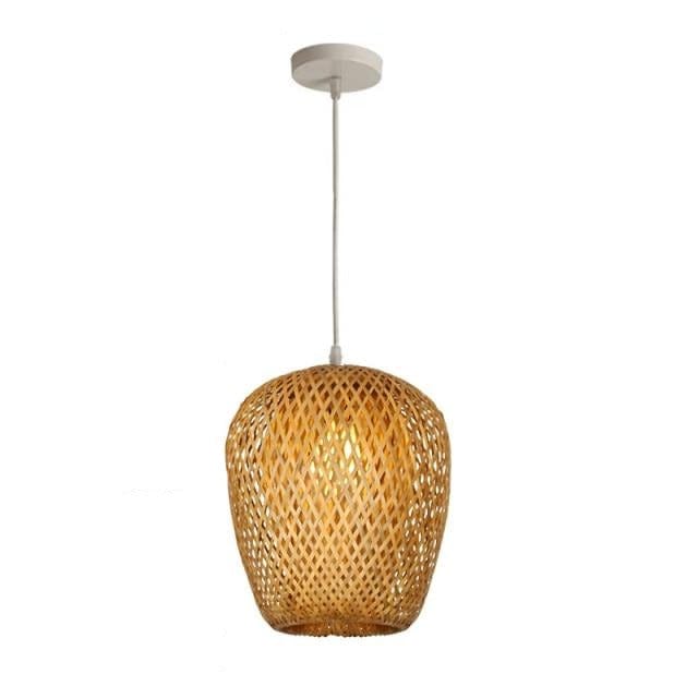 Hand-Woven Hanging Bamboo Lampshades