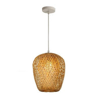 Hand-Woven Hanging Bamboo Lampshades