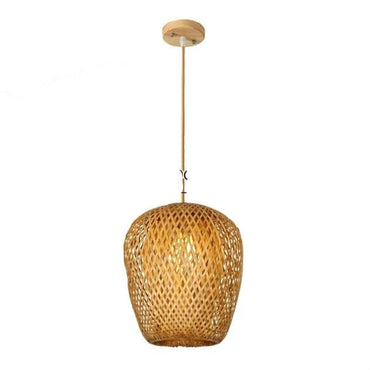 Hand-Woven Hanging Bamboo Lampshades