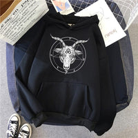 Gothic Occult Print Loose Sweatshirt