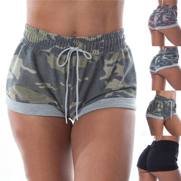 Drawstring Camo Shorts