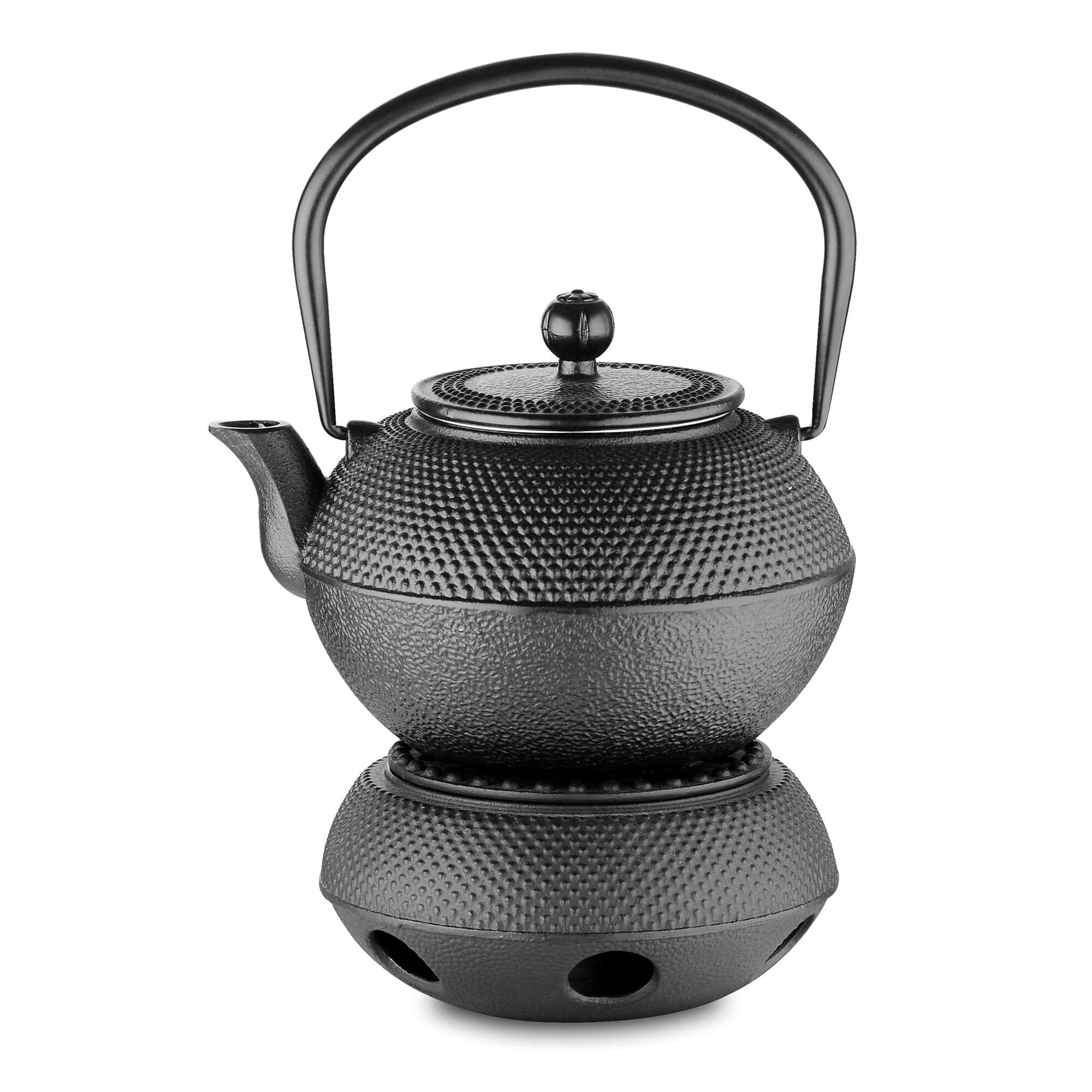 Japanese Style Durable Cast Iron Teapot Set with Teapot Warmer