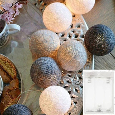 40 LED Colourful Cotton Ball String Lights