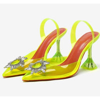 Ladies Luxury Crystal Sling back High Heels - east2cart.uk