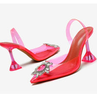 Ladies Luxury Crystal Sling back High Heels - east2cart.uk