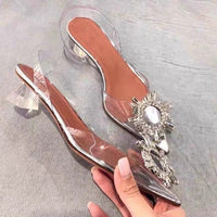Ladies Luxury Crystal Sling back High Heels - east2cart.uk