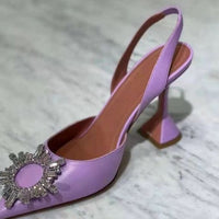 Ladies Luxury Crystal Sling back High Heels - east2cart.uk