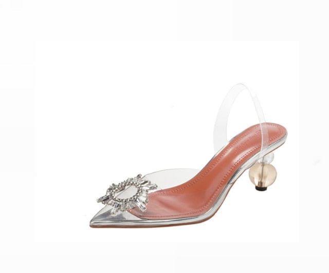 Ladies Luxury Crystal Sling back High Heels - east2cart.uk