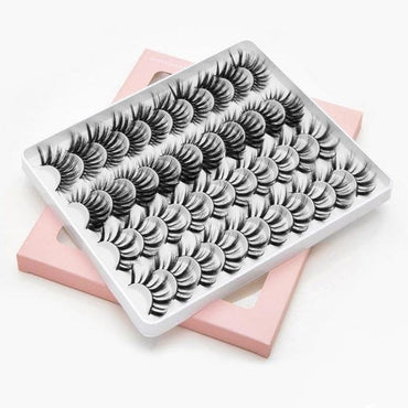 SEXYSHEEP 3D Faux Mink Lashes Natural False Eyelashes Dramatic Fluffy Soft Wispy Volume Cross Reusable Eyelash MaKeup Tools - east2cart.uk