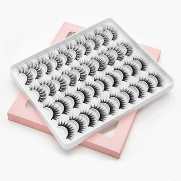 SEXYSHEEP 3D Faux Mink Lashes Natural False Eyelashes Dramatic Fluffy Soft Wispy Volume Cross Reusable Eyelash MaKeup Tools - east2cart.uk