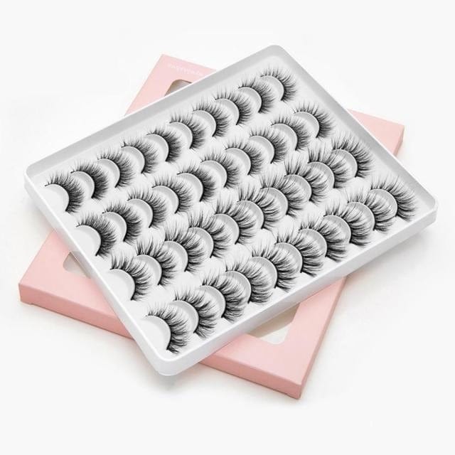 SEXYSHEEP 3D Faux Mink Lashes Natural False Eyelashes Dramatic Fluffy Soft Wispy Volume Cross Reusable Eyelash MaKeup Tools - east2cart.uk