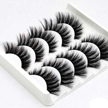 SEXYSHEEP 3D Faux Mink Lashes Natural False Eyelashes Dramatic Fluffy Soft Wispy Volume Cross Reusable Eyelash MaKeup Tools - east2cart.uk