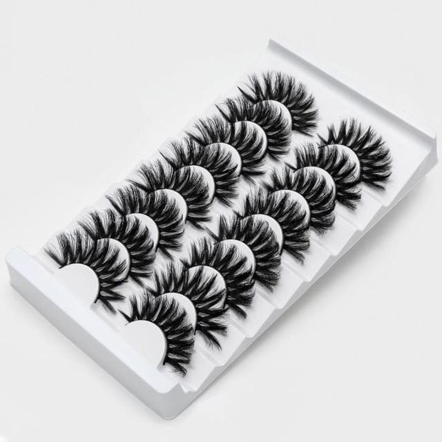 SEXYSHEEP 3D Faux Mink Lashes Natural False Eyelashes Dramatic Fluffy Soft Wispy Volume Cross Reusable Eyelash MaKeup Tools - east2cart.uk