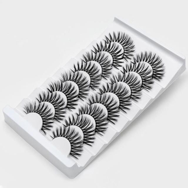 SEXYSHEEP 3D Faux Mink Lashes Natural False Eyelashes Dramatic Fluffy Soft Wispy Volume Cross Reusable Eyelash MaKeup Tools - east2cart.uk