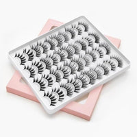 SEXYSHEEP 3D Faux Mink Lashes Natural False Eyelashes Dramatic Fluffy Soft Wispy Volume Cross Reusable Eyelash MaKeup Tools - east2cart.uk