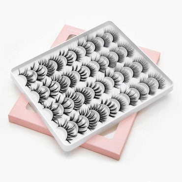 SEXYSHEEP 3D Faux Mink Lashes Natural False Eyelashes Dramatic Fluffy Soft Wispy Volume Cross Reusable Eyelash MaKeup Tools - east2cart.uk