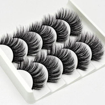 SEXYSHEEP 3D Faux Mink Lashes Natural False Eyelashes Dramatic Fluffy Soft Wispy Volume Cross Reusable Eyelash MaKeup Tools - east2cart.uk