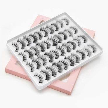 SEXYSHEEP 3D Faux Mink Lashes Natural False Eyelashes Dramatic Fluffy Soft Wispy Volume Cross Reusable Eyelash MaKeup Tools - east2cart.uk