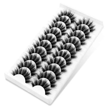 SEXYSHEEP 3D Faux Mink Lashes Natural False Eyelashes Dramatic Fluffy Soft Wispy Volume Cross Reusable Eyelash MaKeup Tools - east2cart.uk