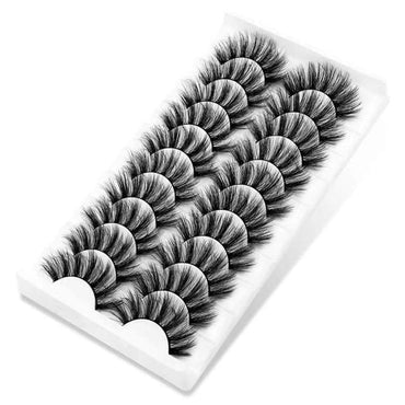 SEXYSHEEP 3D Faux Mink Lashes Natural False Eyelashes Dramatic Fluffy Soft Wispy Volume Cross Reusable Eyelash MaKeup Tools - east2cart.uk