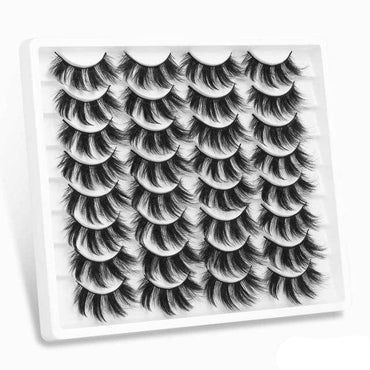 SEXYSHEEP 3D Faux Mink Lashes Natural False Eyelashes Dramatic Fluffy Soft Wispy Volume Cross Reusable Eyelash MaKeup Tools - east2cart.uk