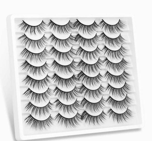 SEXYSHEEP 3D Faux Mink Lashes Natural False Eyelashes Dramatic Fluffy Soft Wispy Volume Cross Reusable Eyelash MaKeup Tools - east2cart.uk