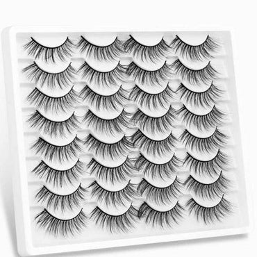 SEXYSHEEP 3D Faux Mink Lashes Natural False Eyelashes Dramatic Fluffy Soft Wispy Volume Cross Reusable Eyelash MaKeup Tools - east2cart.uk