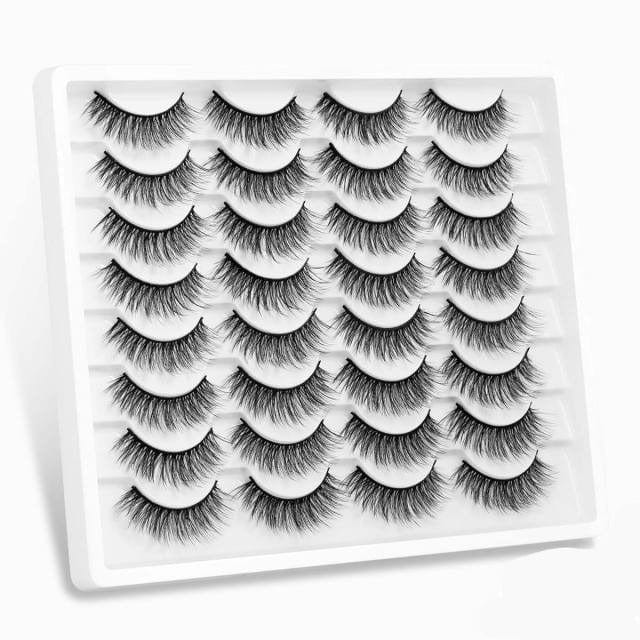 SEXYSHEEP 3D Faux Mink Lashes Natural False Eyelashes Dramatic Fluffy Soft Wispy Volume Cross Reusable Eyelash MaKeup Tools - east2cart.uk